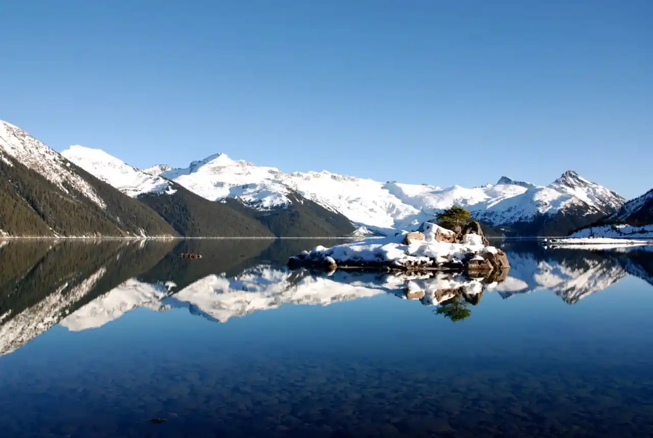 Tiny islands at Garibaldi Lake