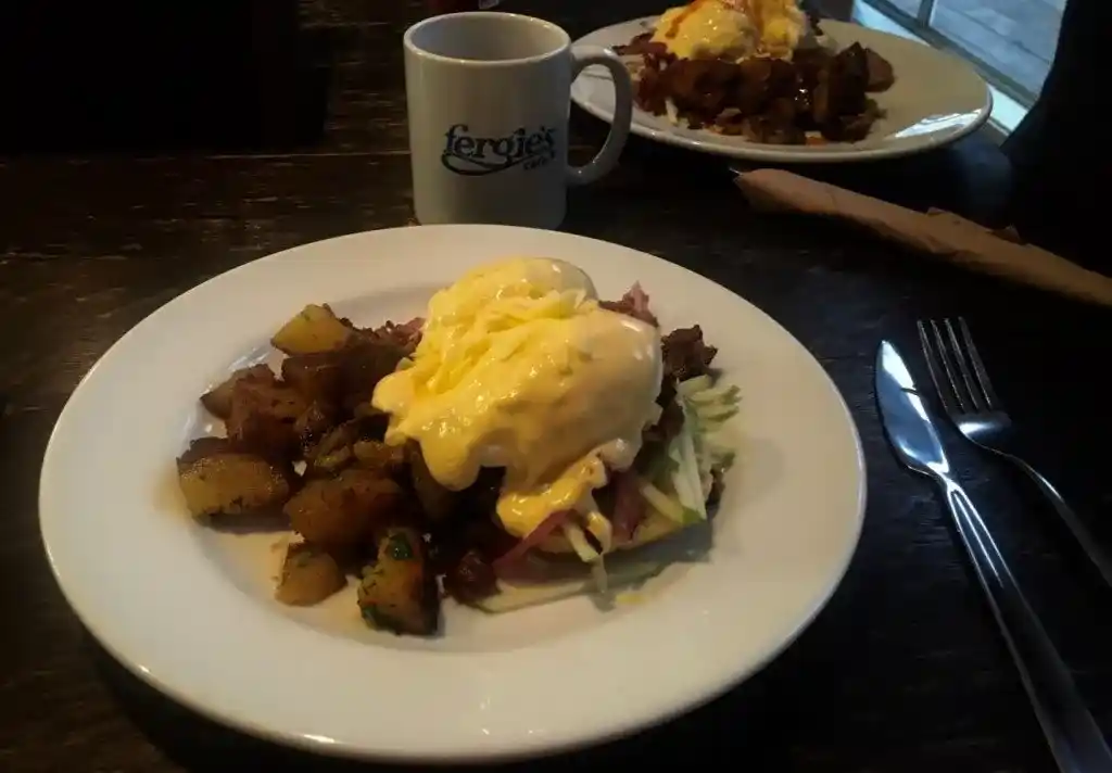 Breakfast at Fergie's cafe in Squamish