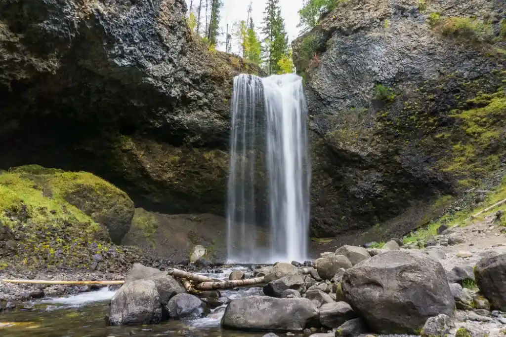 Moul Falls, one of the many gorgeous waterfalls in Wells Gray Provincial Park near Kamloops, BC