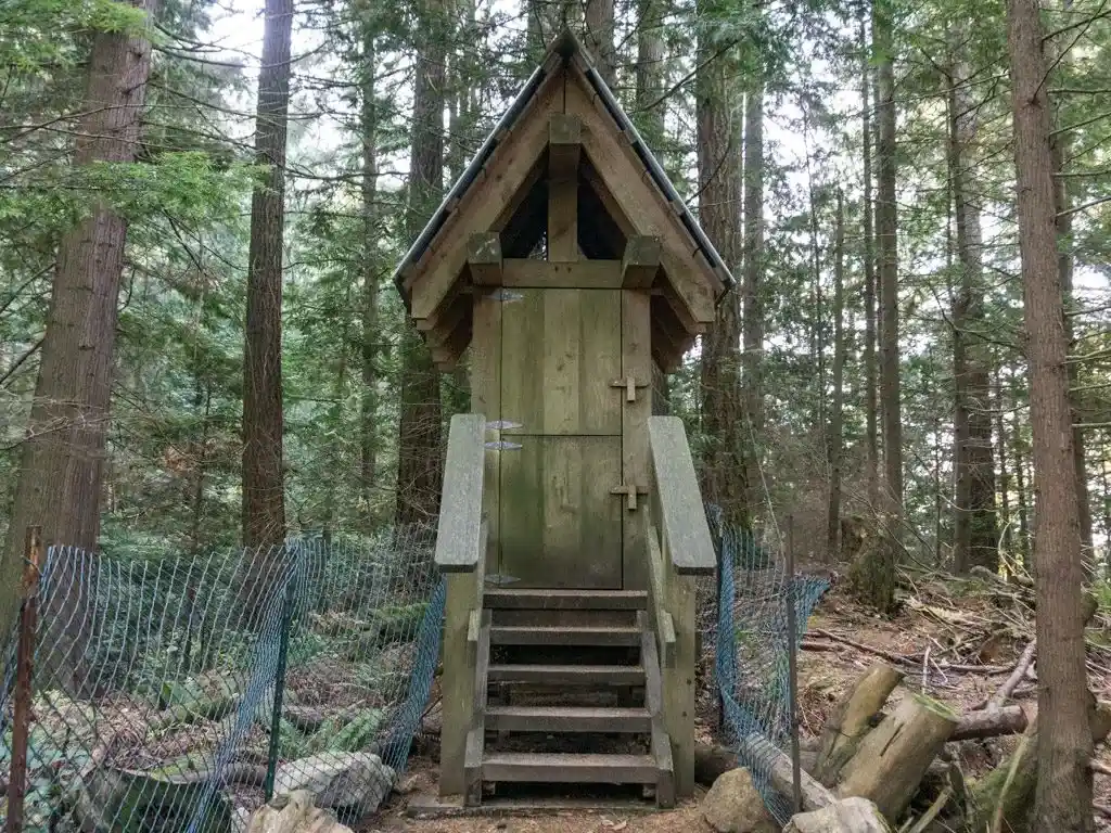The outhouse at Whyte Lake in West Vancouver
