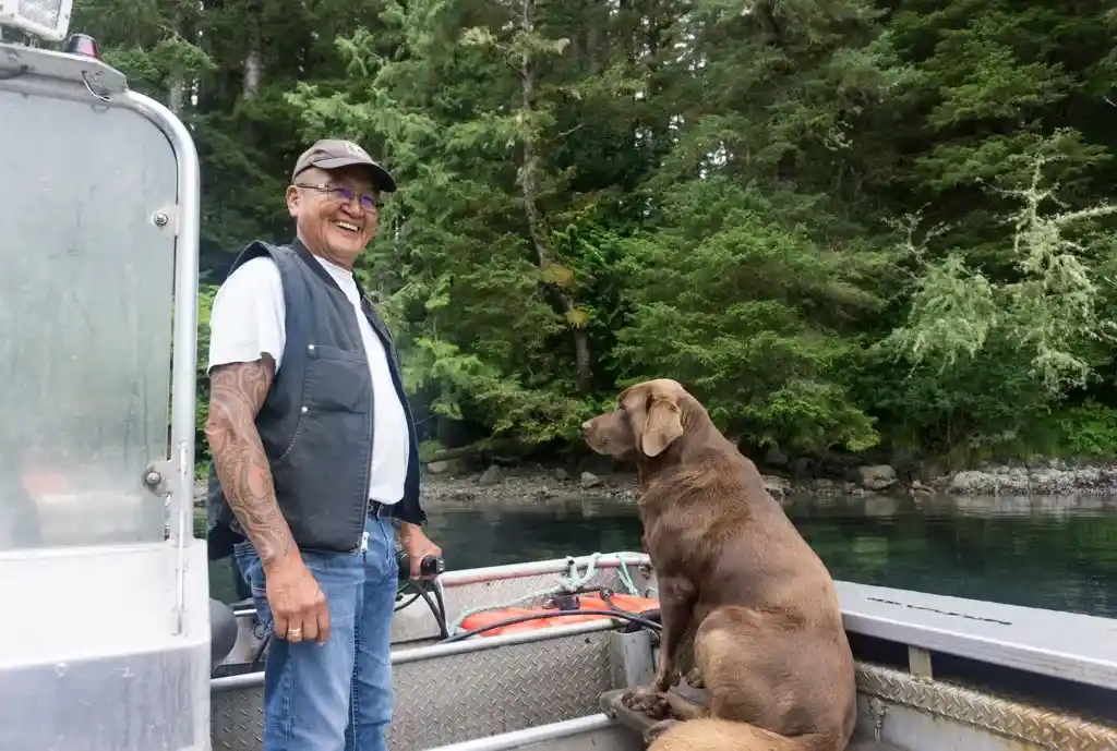 Carl Edgar, the ferry operator at Nitinat Narrows on the West Coast Trail