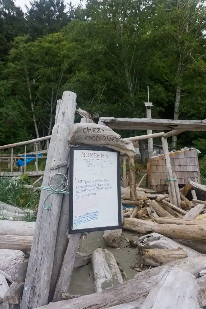 The remains of Chez Monique's on the West Coast Trail