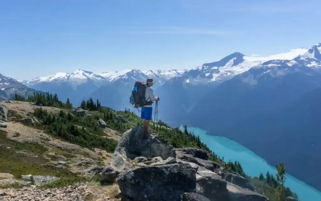 View of Cheakamus Lake from the High Note Trail in Whistler, BC. One of the best hikes in Whistler
