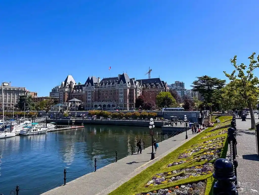 Ships in Victoria's harbour, an easy weekend getaway from Vancouver