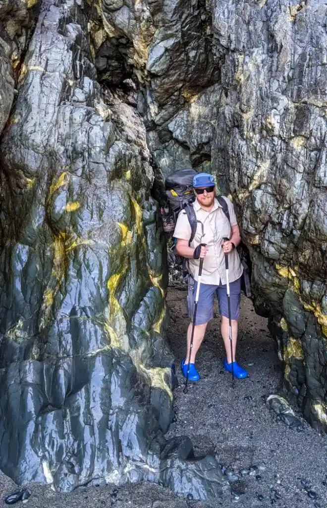 Rock caverns near Tripod Beach