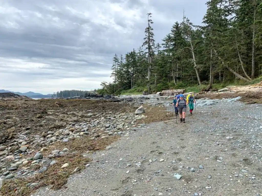 Beach hiking near Wolftrack Beach