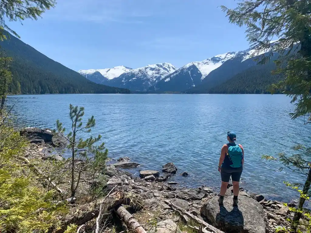 Cheakamus Lake near Whistler - a place to go backpacking in BC without a car