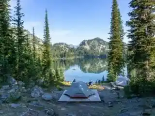 A tent with frost on it - how to keep warm in a tent