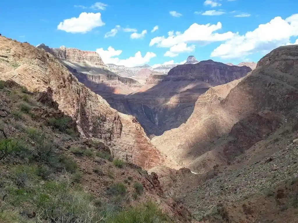 View from the Bright Angel Trail in the evening