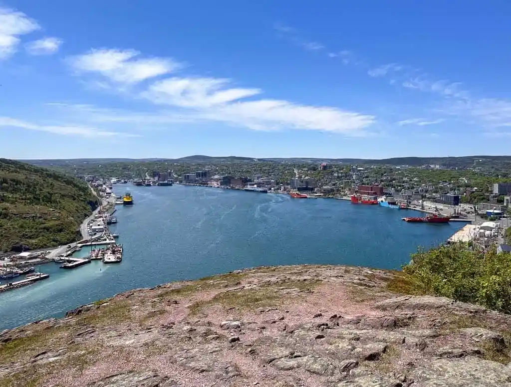 View of downtown St. John's from the Queen's Battery on Signal Hill